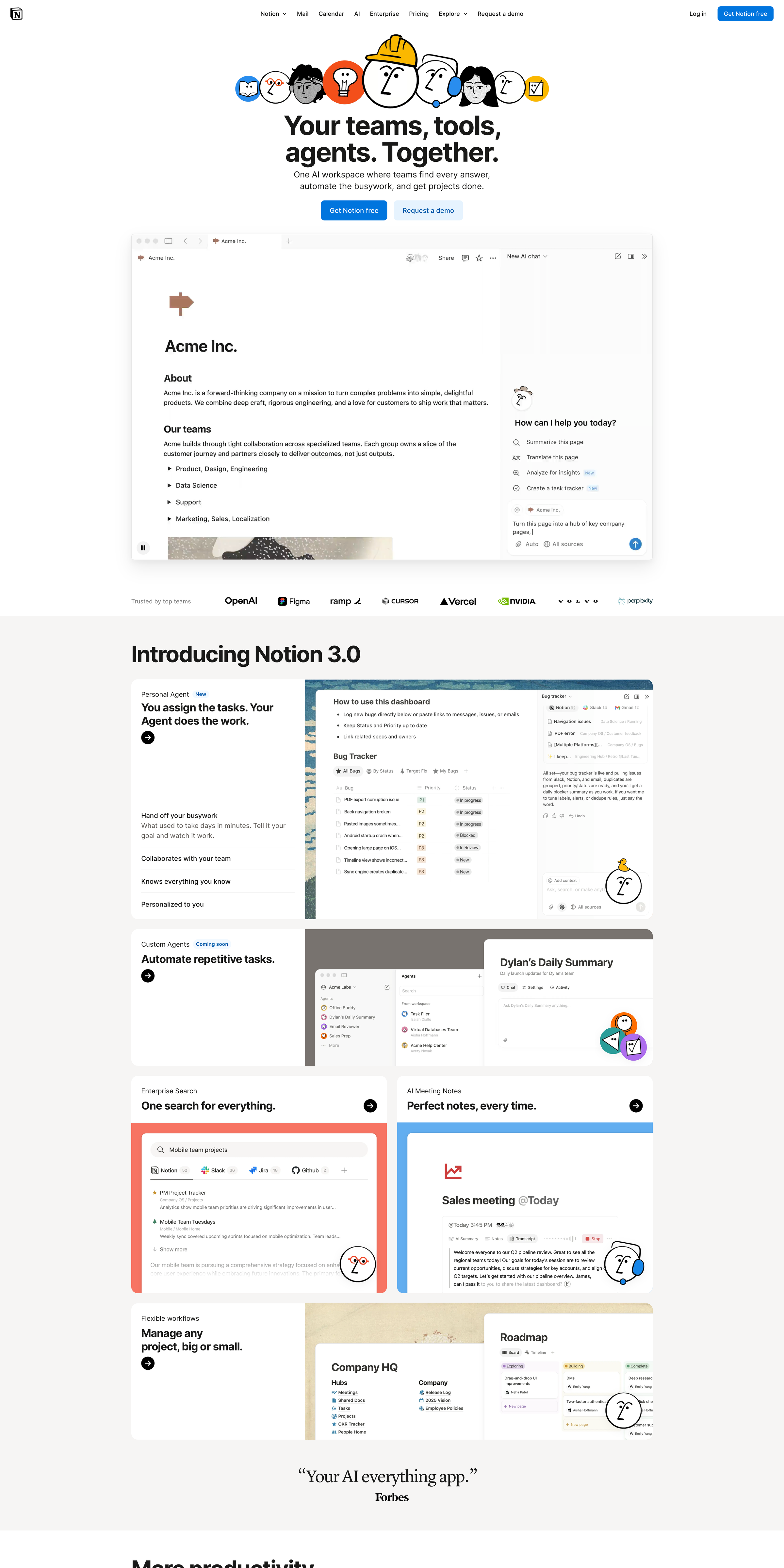 Notion - Website Screenshot