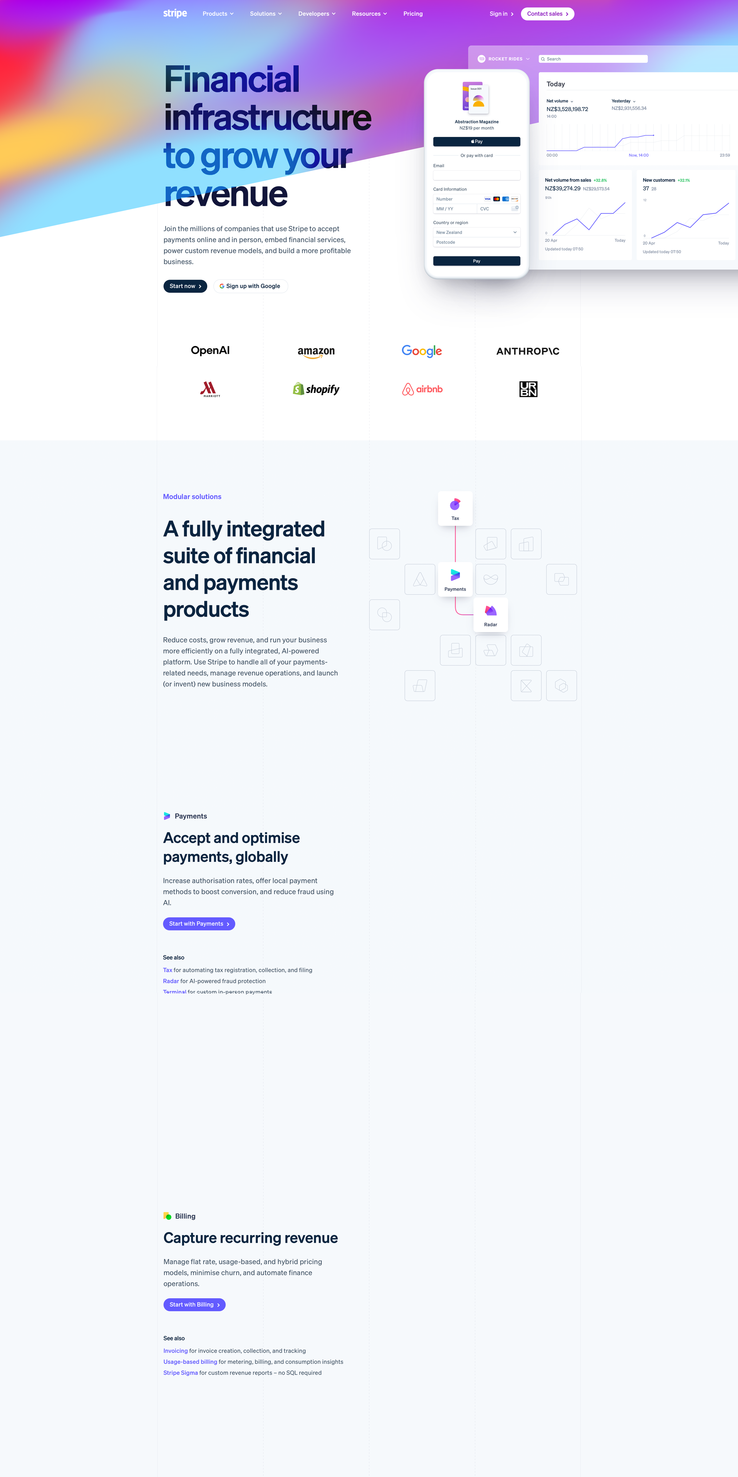 Stripe - Website Screenshot